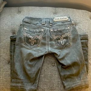 Rock Revival grey washed cropped jeans